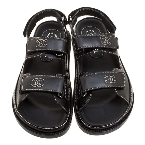 sandały a'la chanel|Chanel velcro sandals.